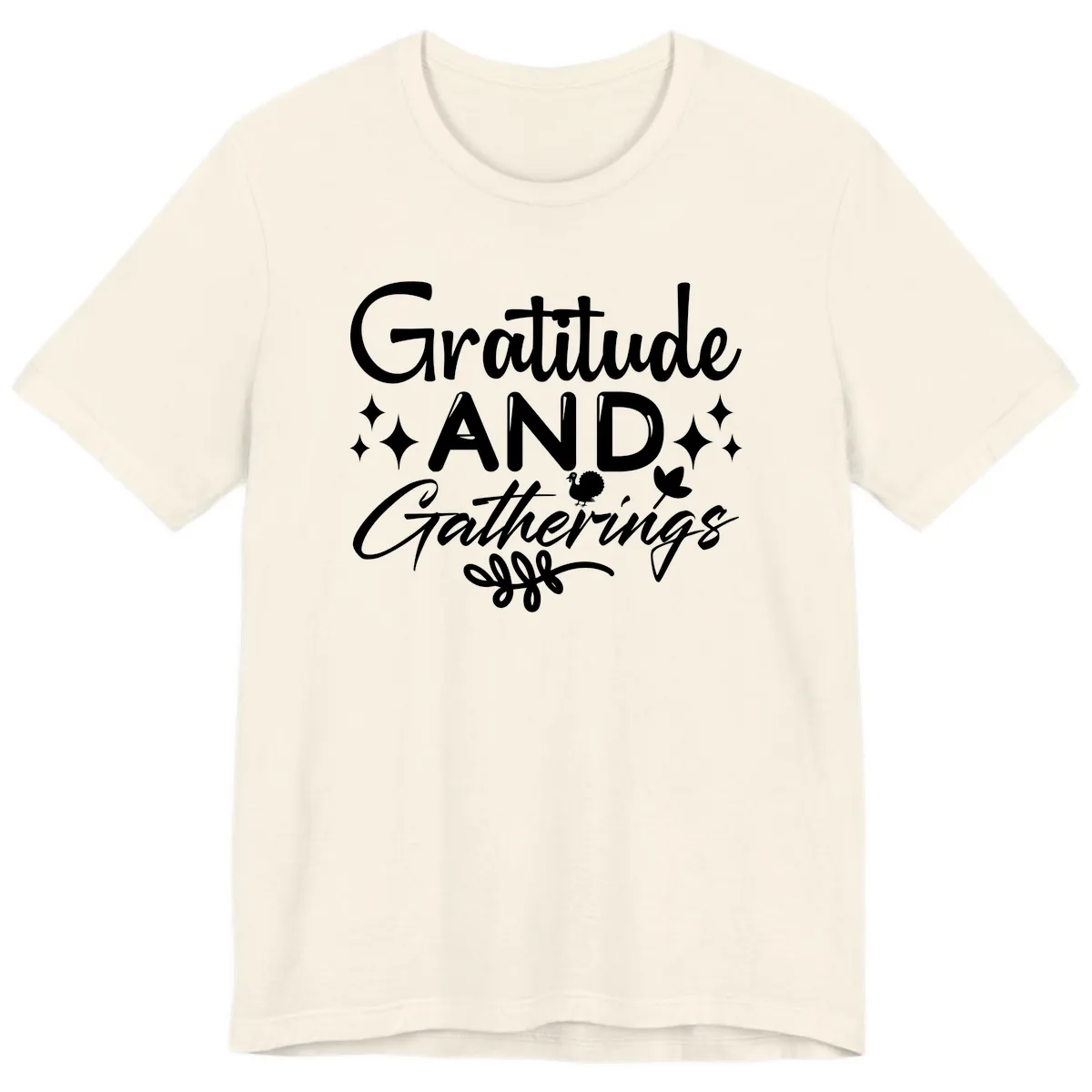 Gratitude And Gatherings Design Premium T-Shirt in Natural