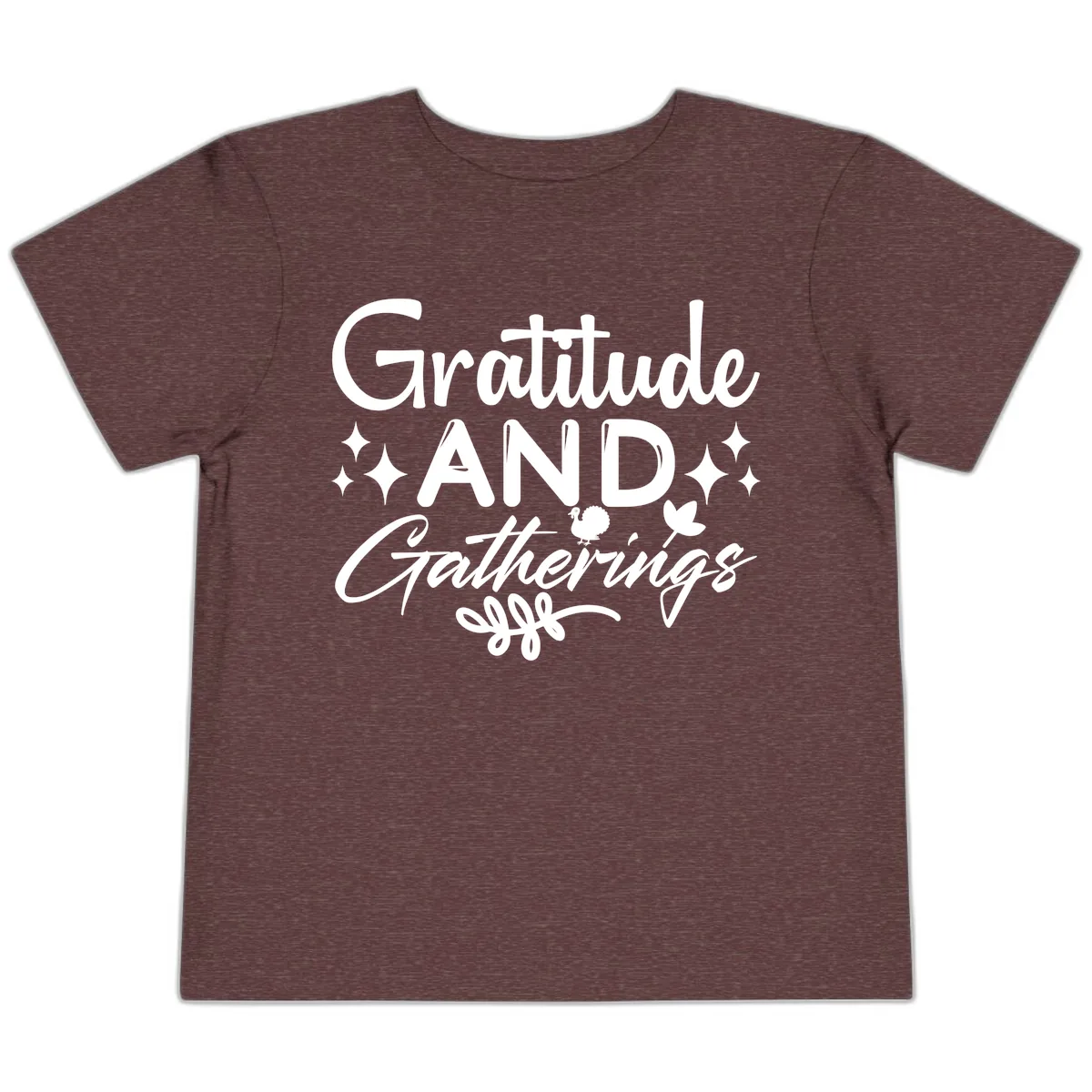 Gratitude And Gatherings Design Toddler T-Shirt in Heather Maroon