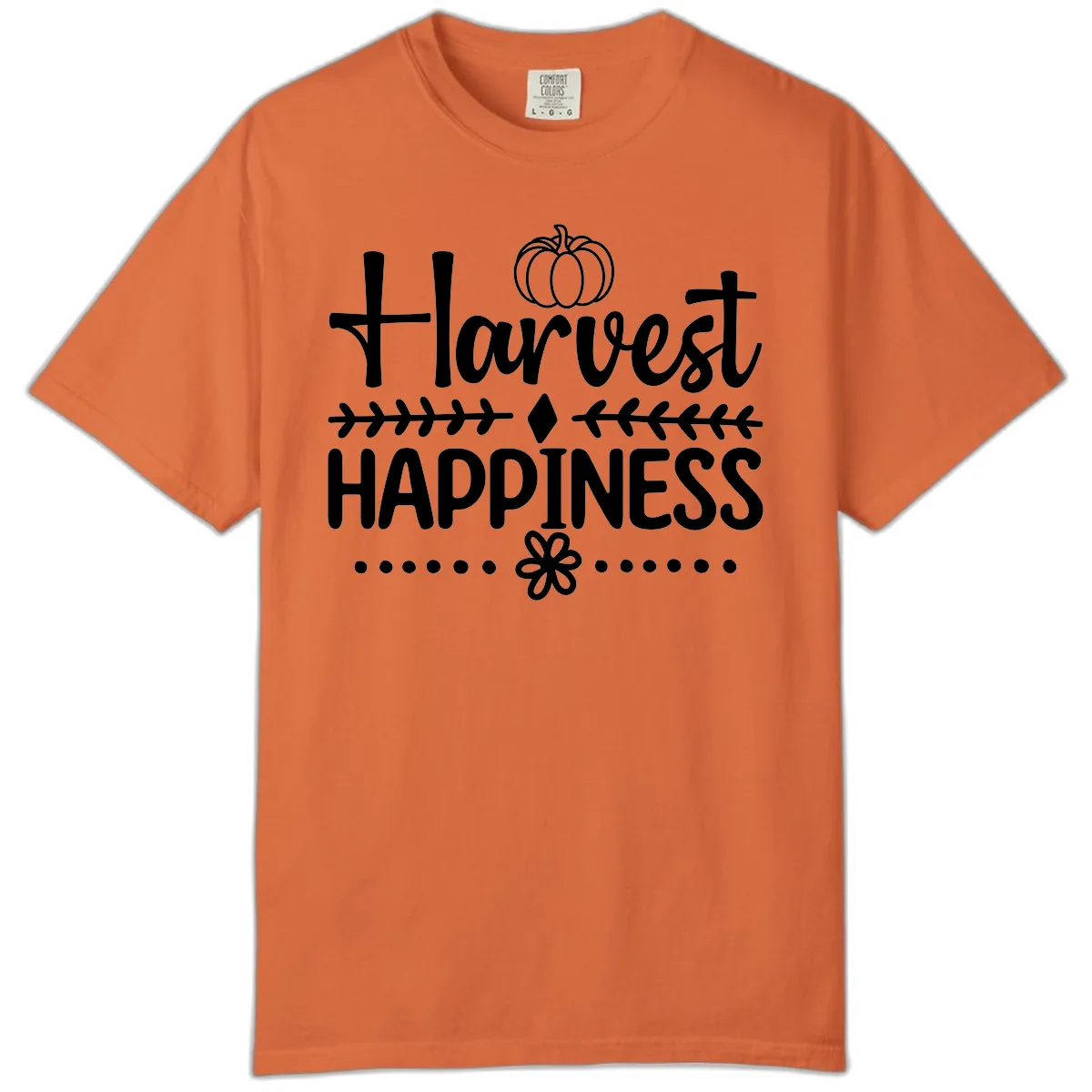 Harvest Happiness Autumn Sentiment Comfort Color in Burnt Orange