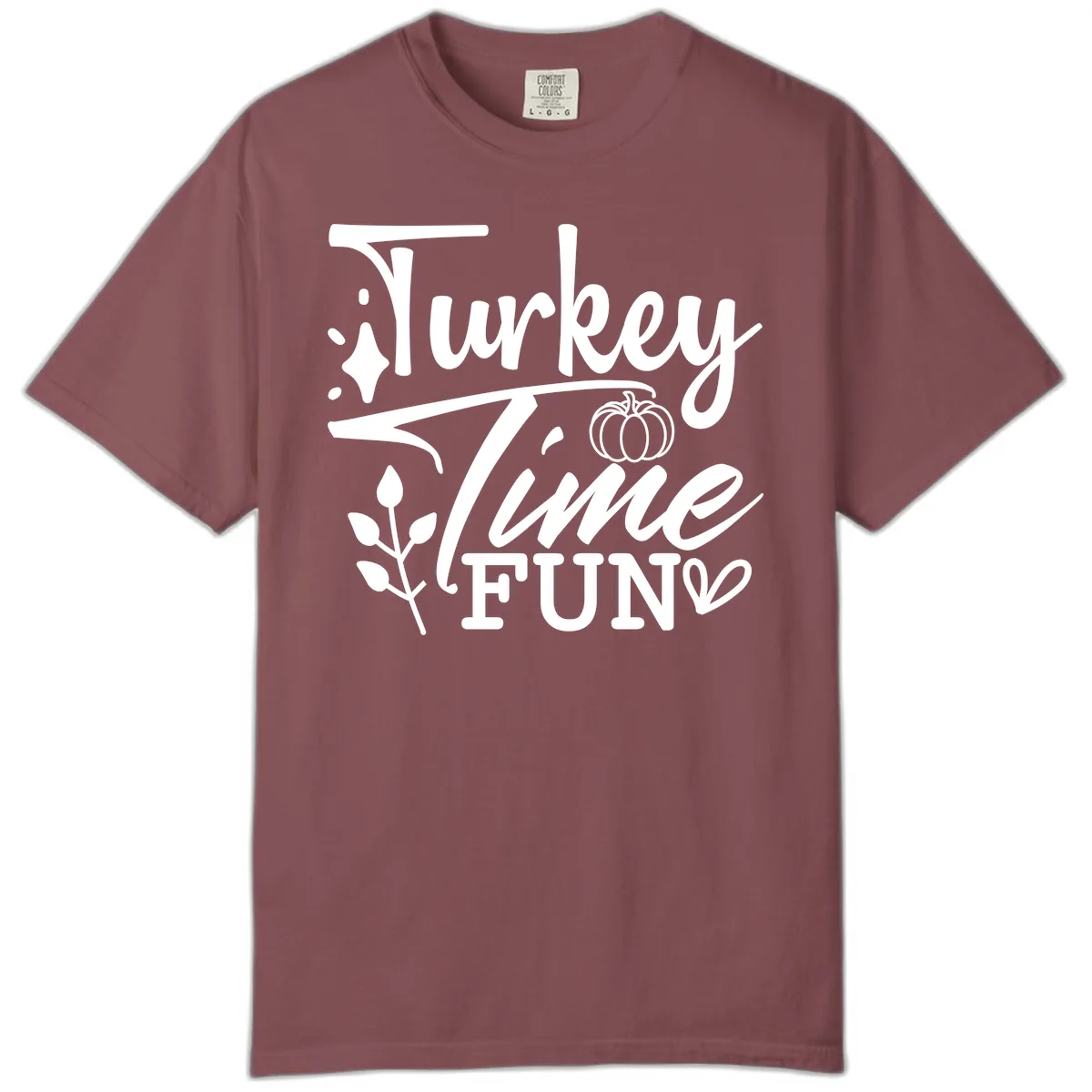 Thanksgiving Turkey Time Fun Comfort Color in Brick