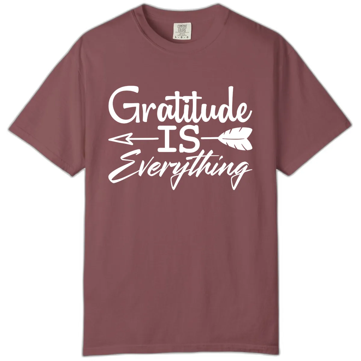 Gratitude Is Everything Typography Design Comfort Color in Brick
