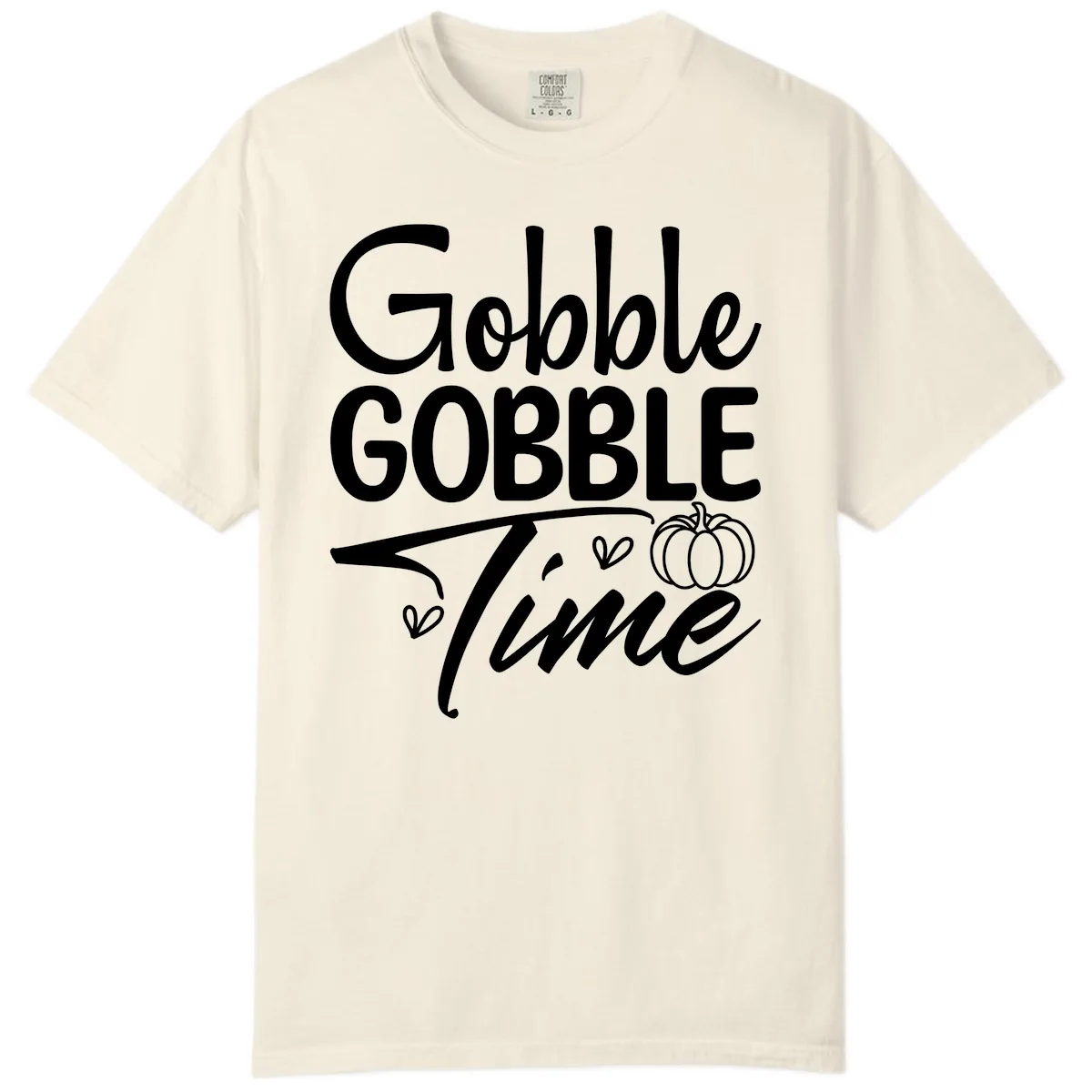 Gobble Gobble Time Typography Comfort Color in Ivory