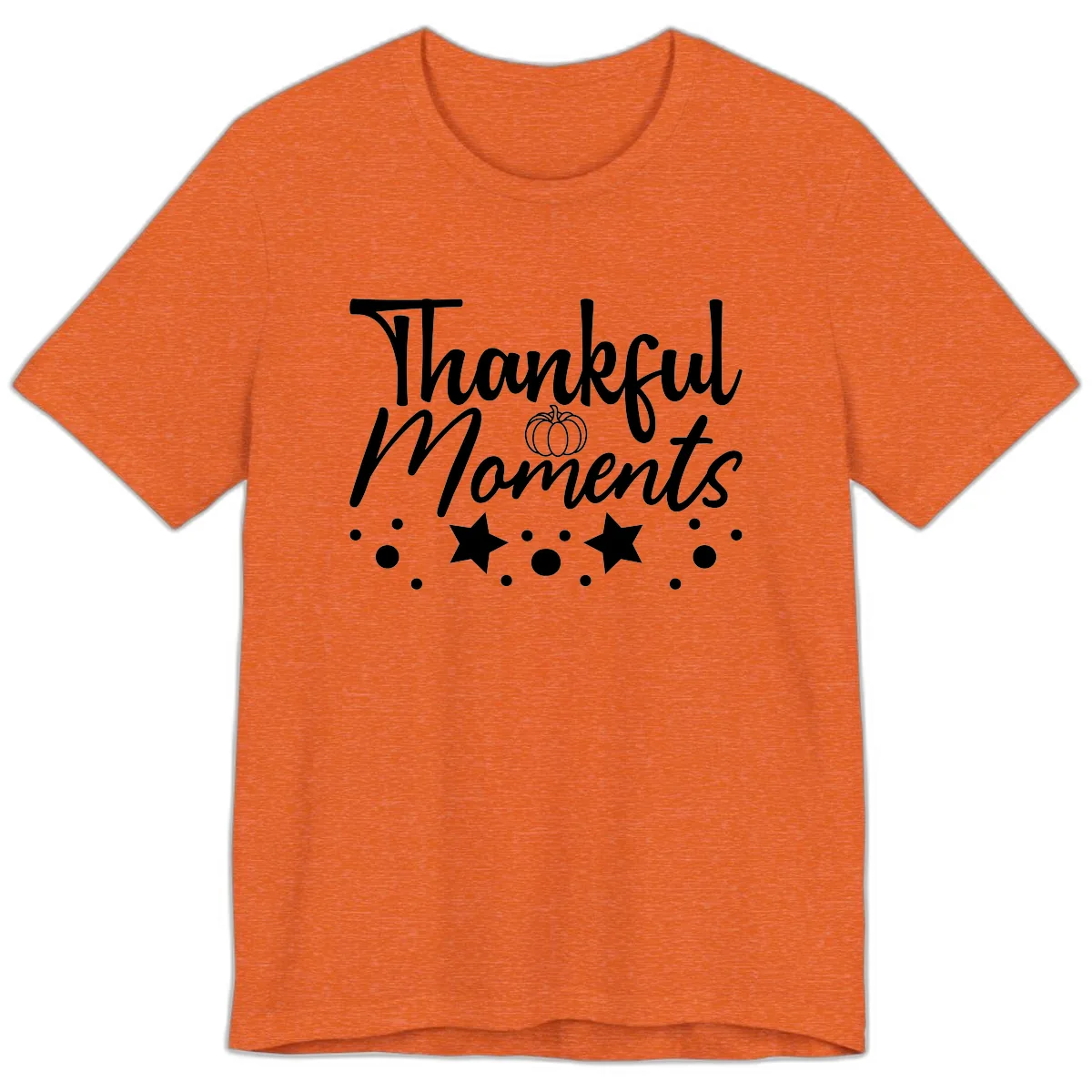 Thankful Moments Autumn Design Premium T-Shirt in Heather Orange