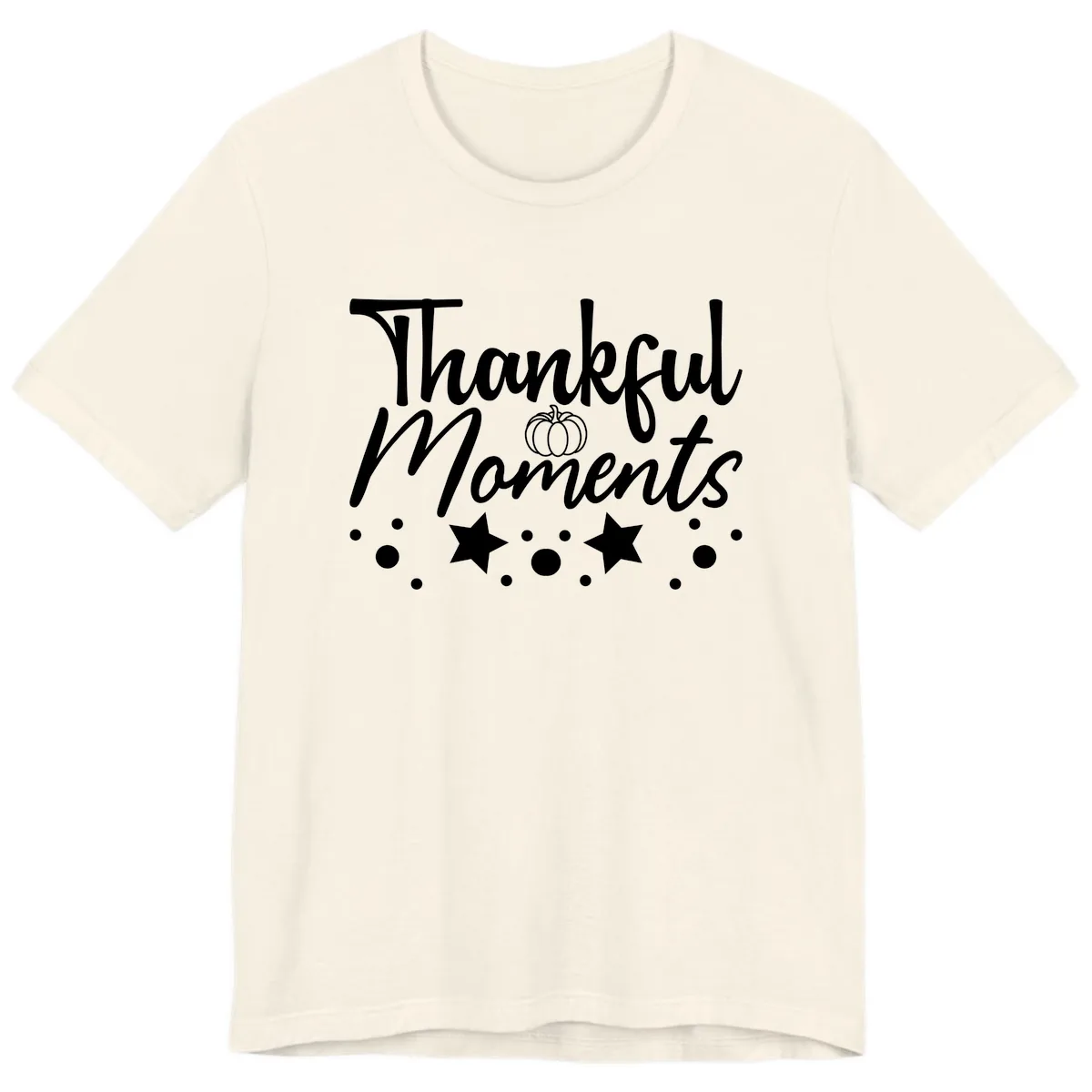 Thankful Moments Autumn Design Premium T-Shirt in Natural