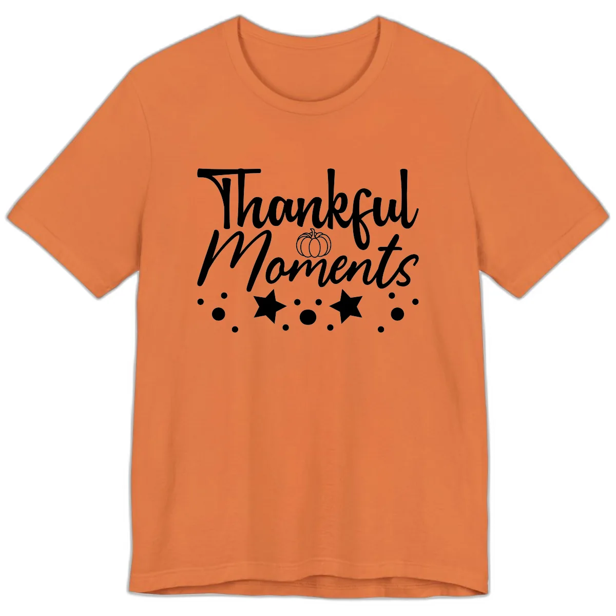 Thankful Moments Autumn Design Premium T-Shirt in Burnt Orange