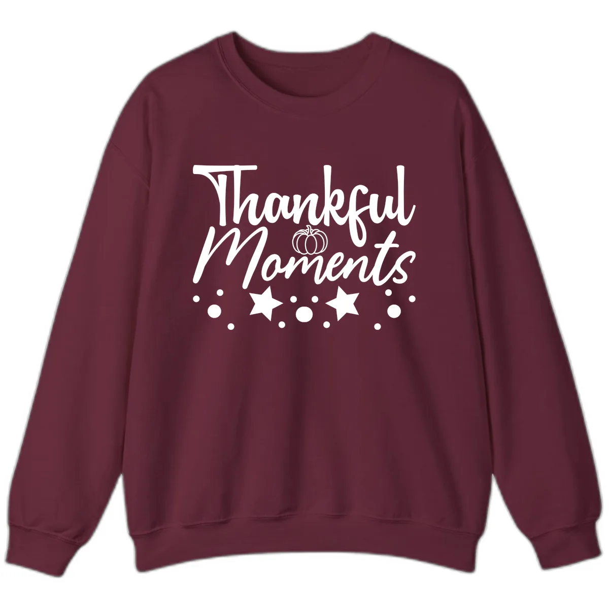 Thankful Moments Autumn Design Sweatshirt in Maroon