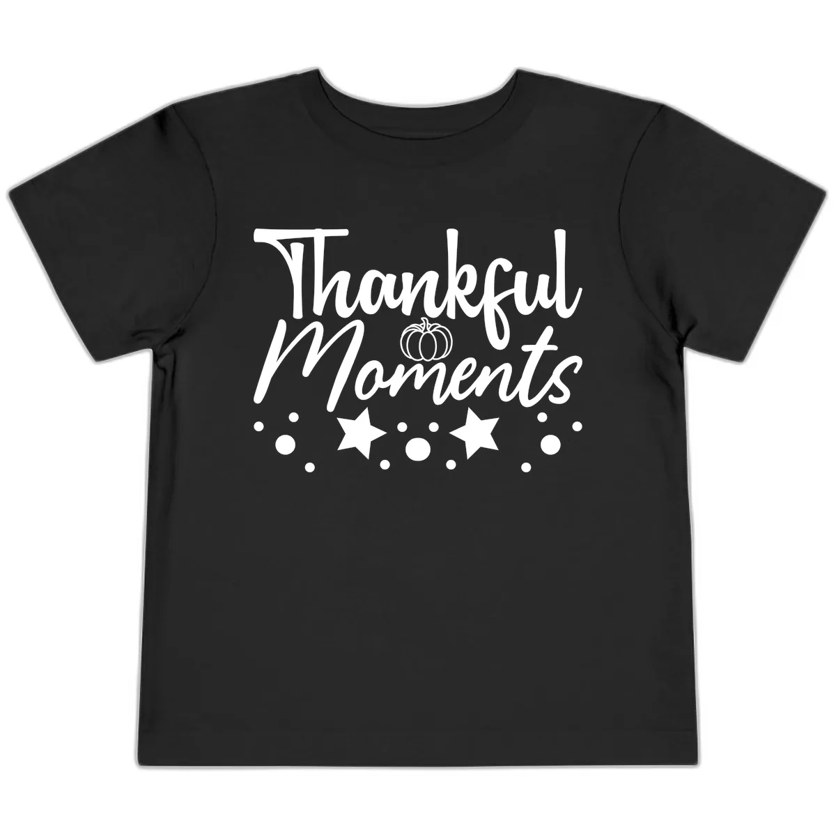 Thankful Moments Autumn Design Toddler T-Shirt in Black
