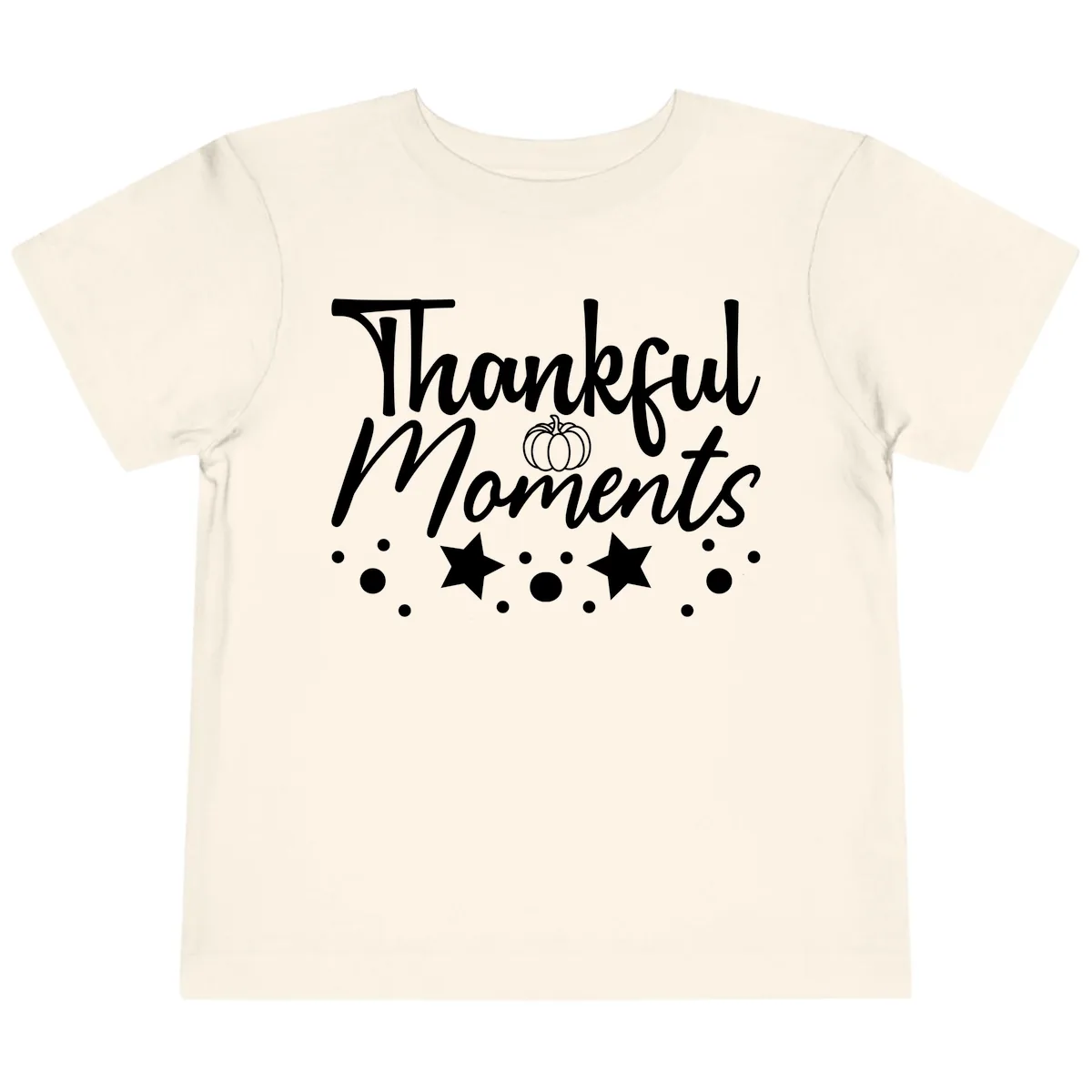 Thankful Moments Autumn Design Toddler T-Shirt in Natural