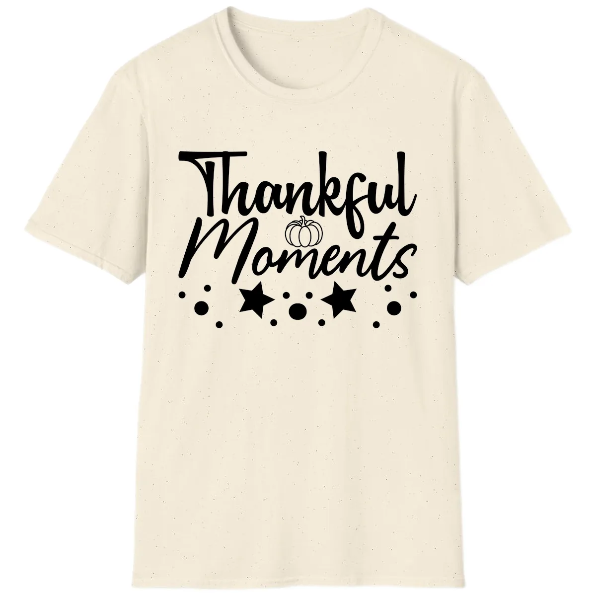 Thankful Moments Autumn Design T-Shirt in Natural
