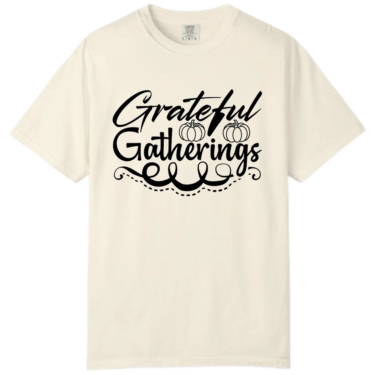 Grateful Gatherings With Pumpkins Comfort Color in Ivory