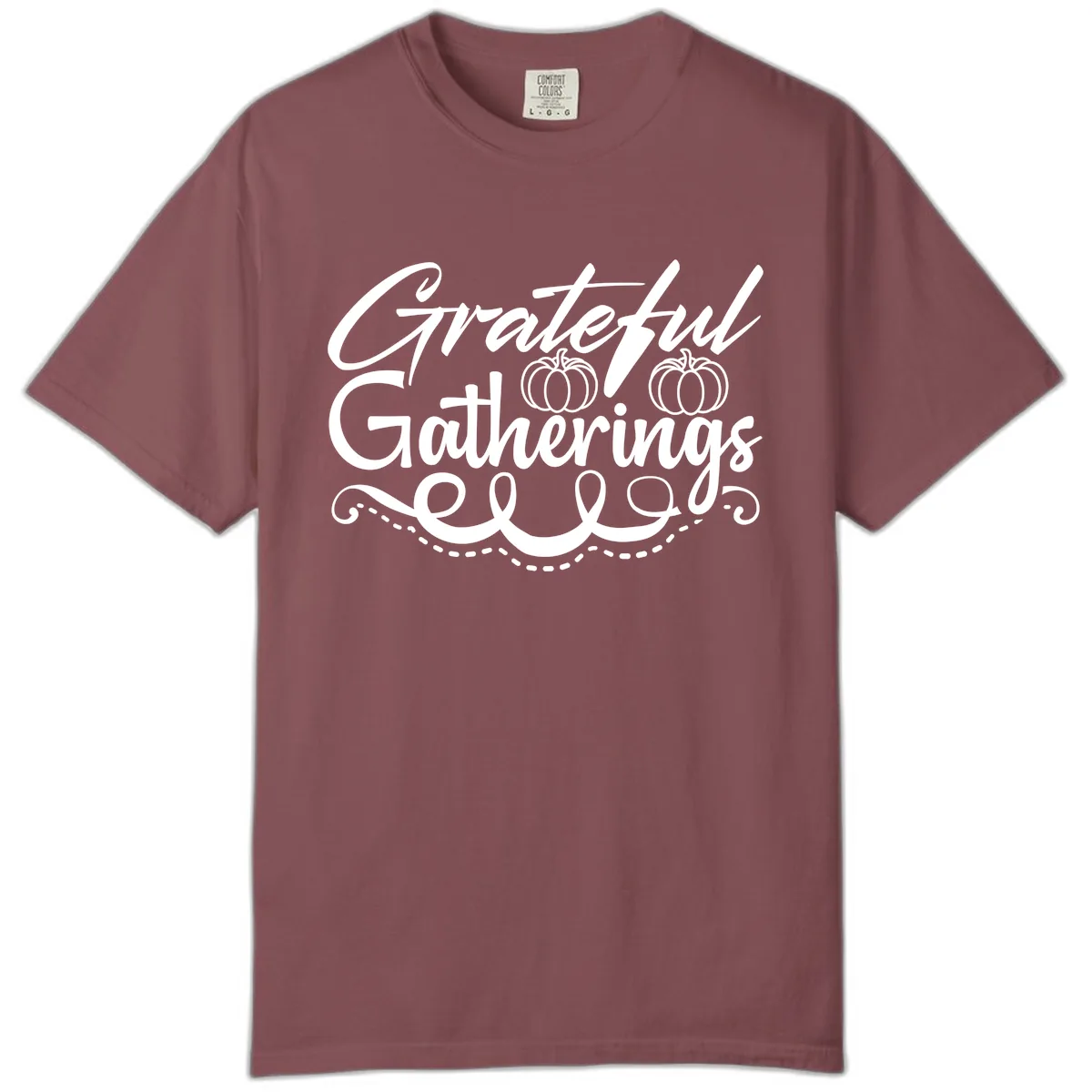 Grateful Gatherings With Pumpkins Comfort Color in Brick