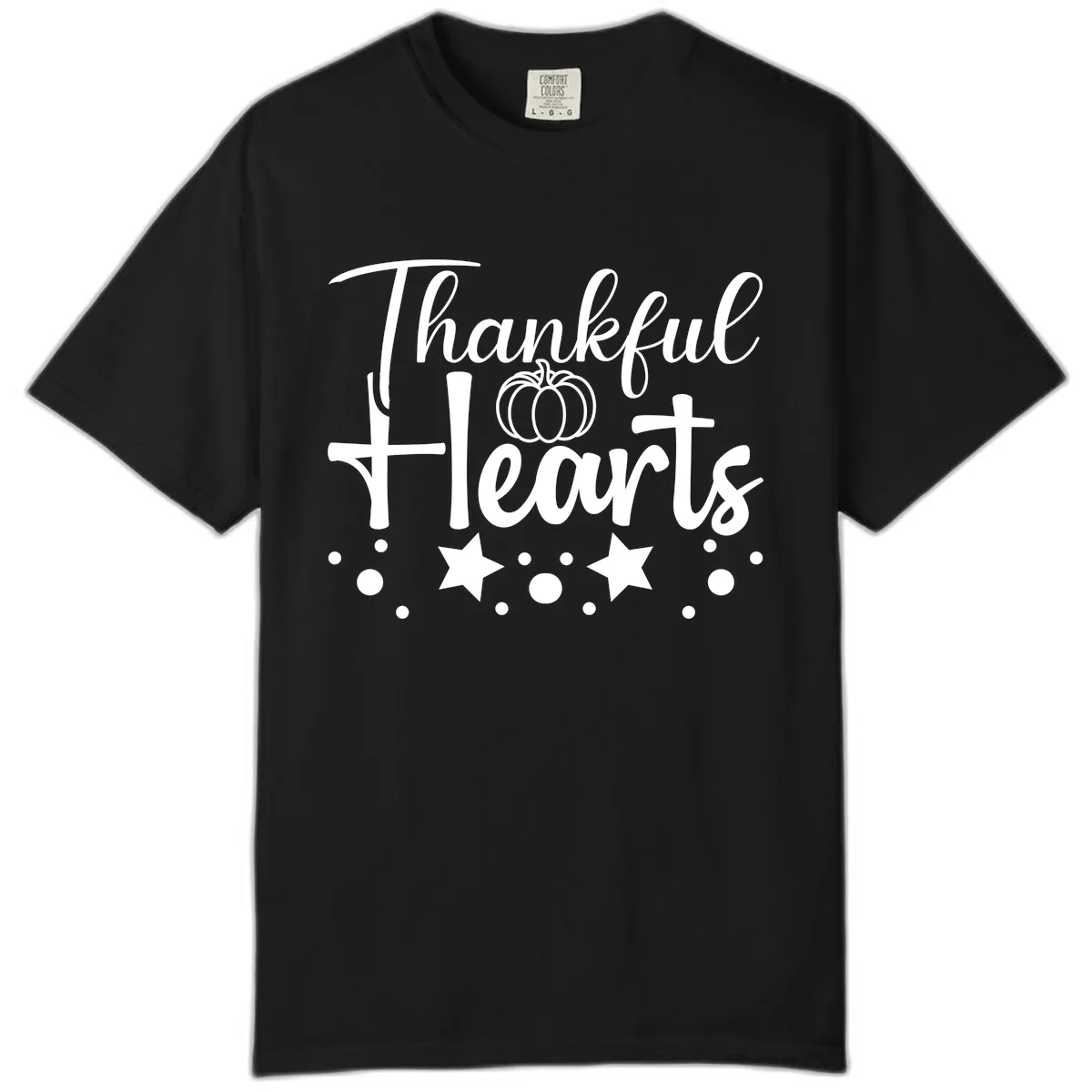 Thankful Hearts Fall Design Comfort Color in Black