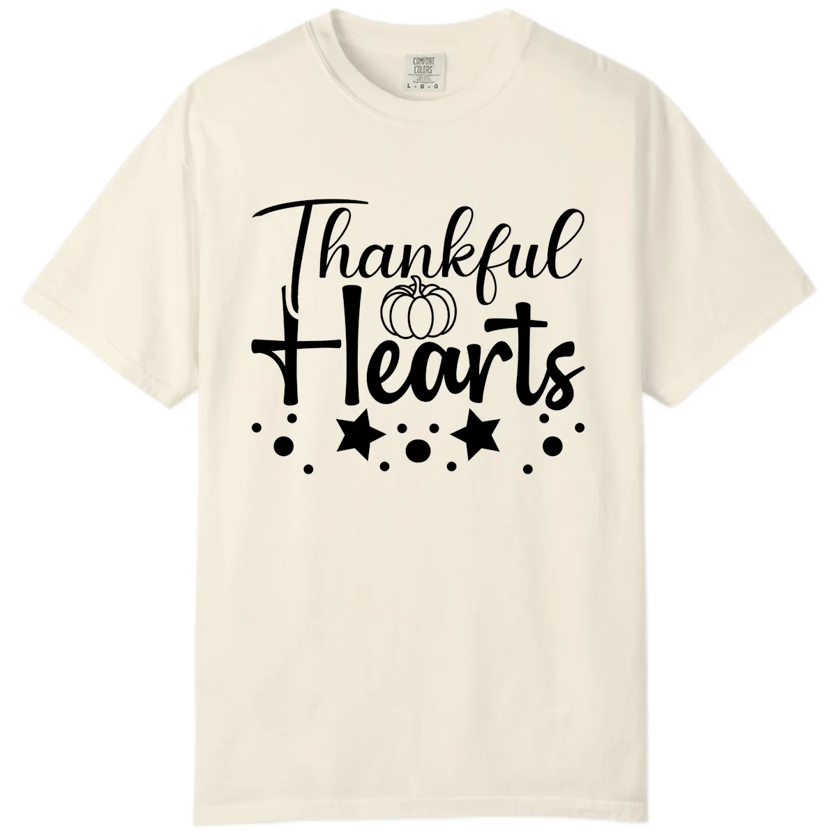 Thankful Hearts Fall Design Comfort Color in Ivory