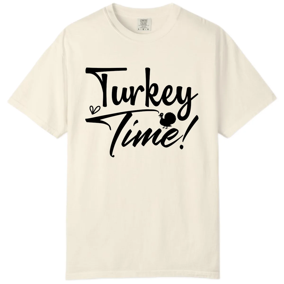 Turkey Time Graphic Design Comfort Color in Ivory