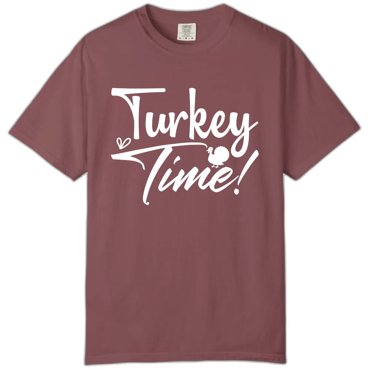 Turkey Time Graphic Design Comfort Color in Brick