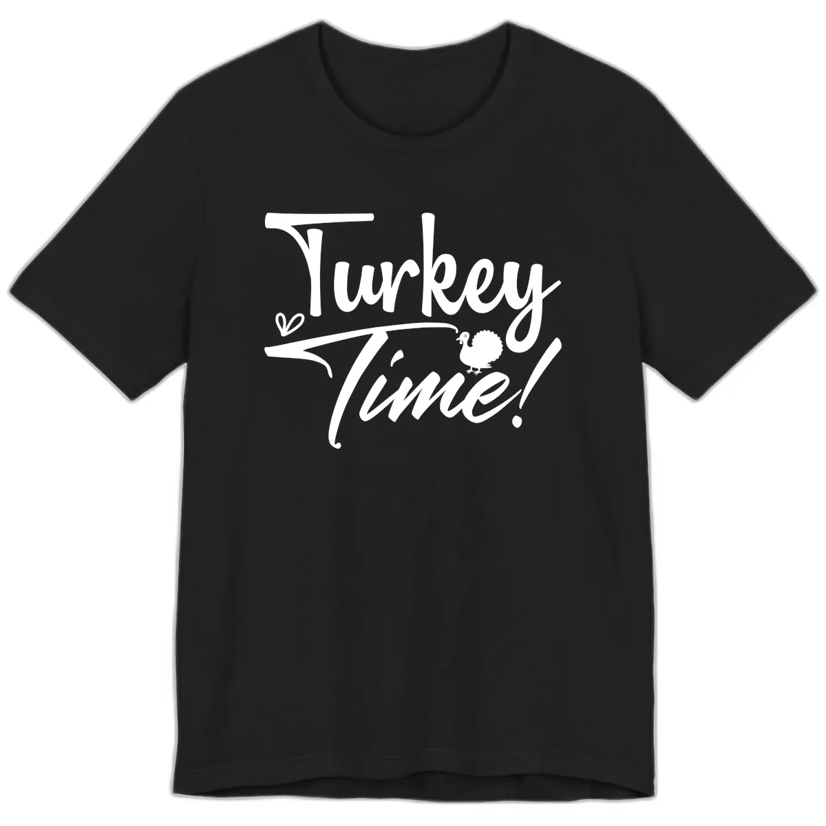 Turkey Time Graphic Design Premium T-Shirt in Black