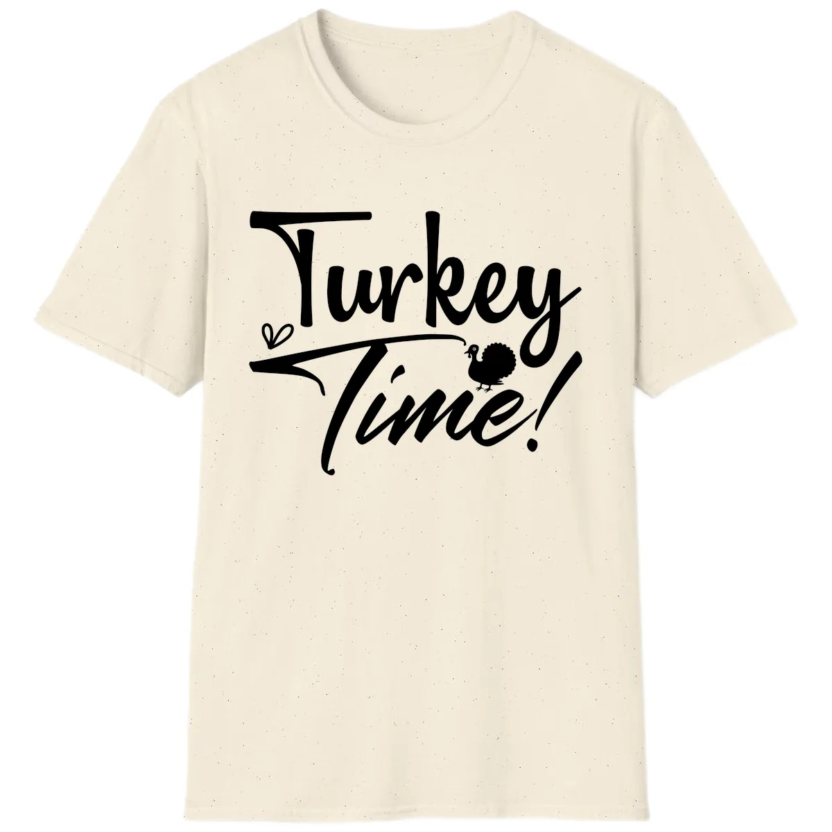 Turkey Time Graphic Design T-Shirt in Natural