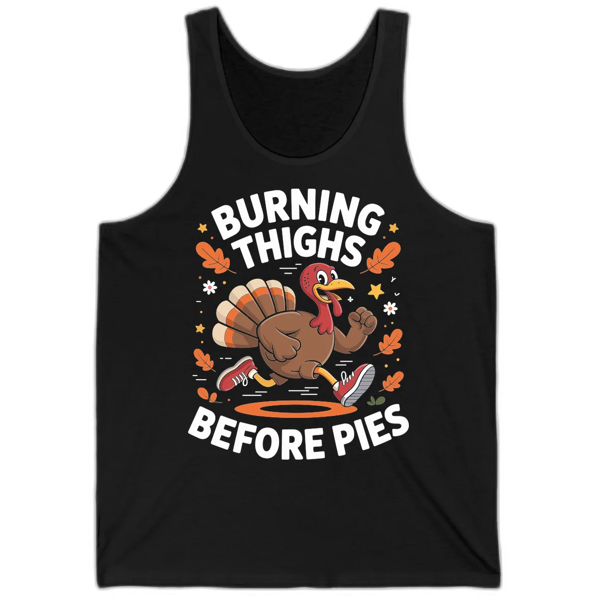 Running Turkey Burn Thighs Before Pies Tank in Black