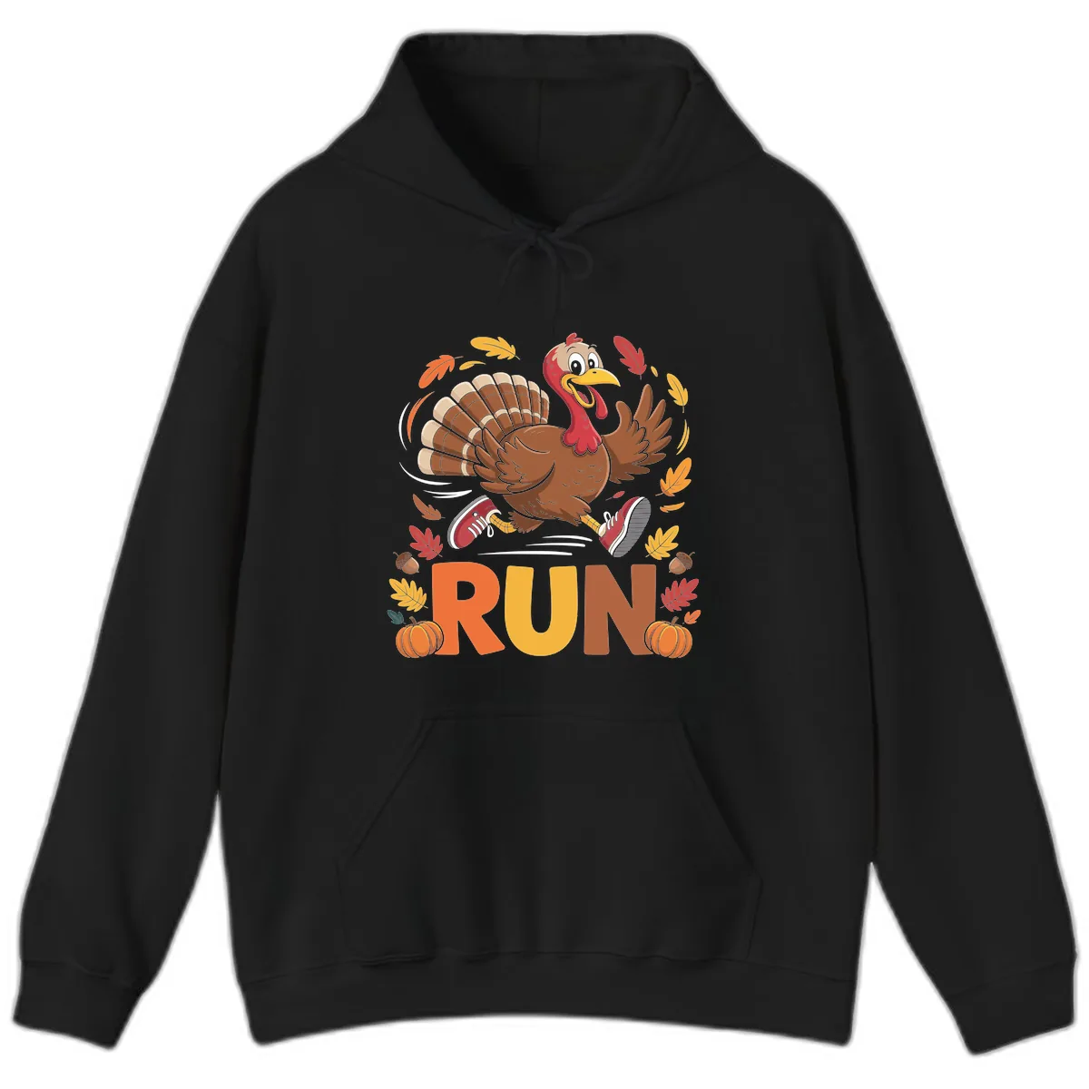 Running Turkey Trot 5k Hoodie in Black