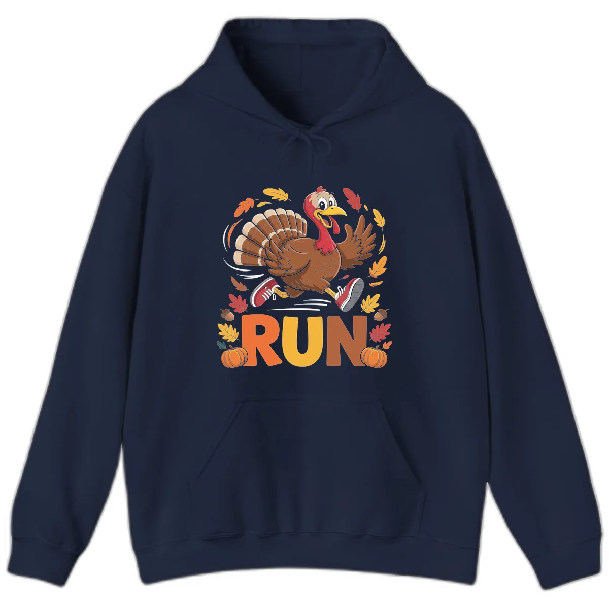 Running Turkey Trot 5k Hoodie in Navy