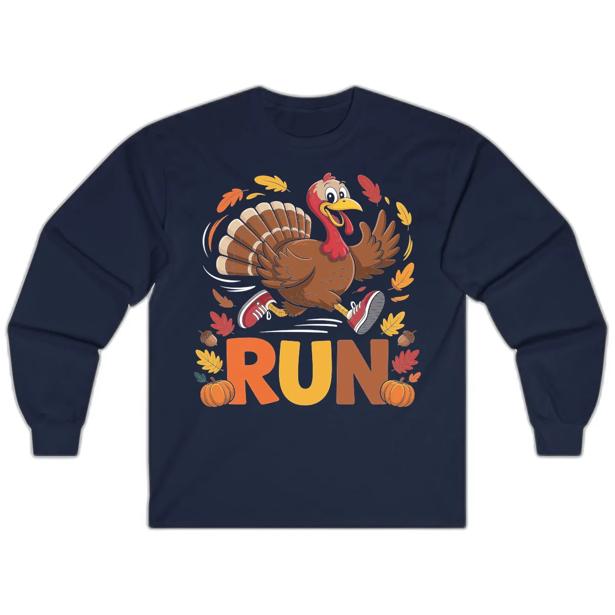 Running Turkey Trot 5k Long Sleeve in Navy