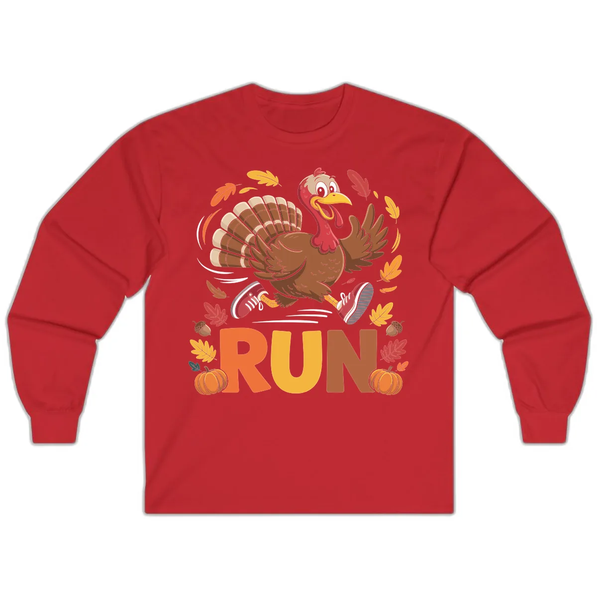 Running Turkey Trot 5k Long Sleeve in Red