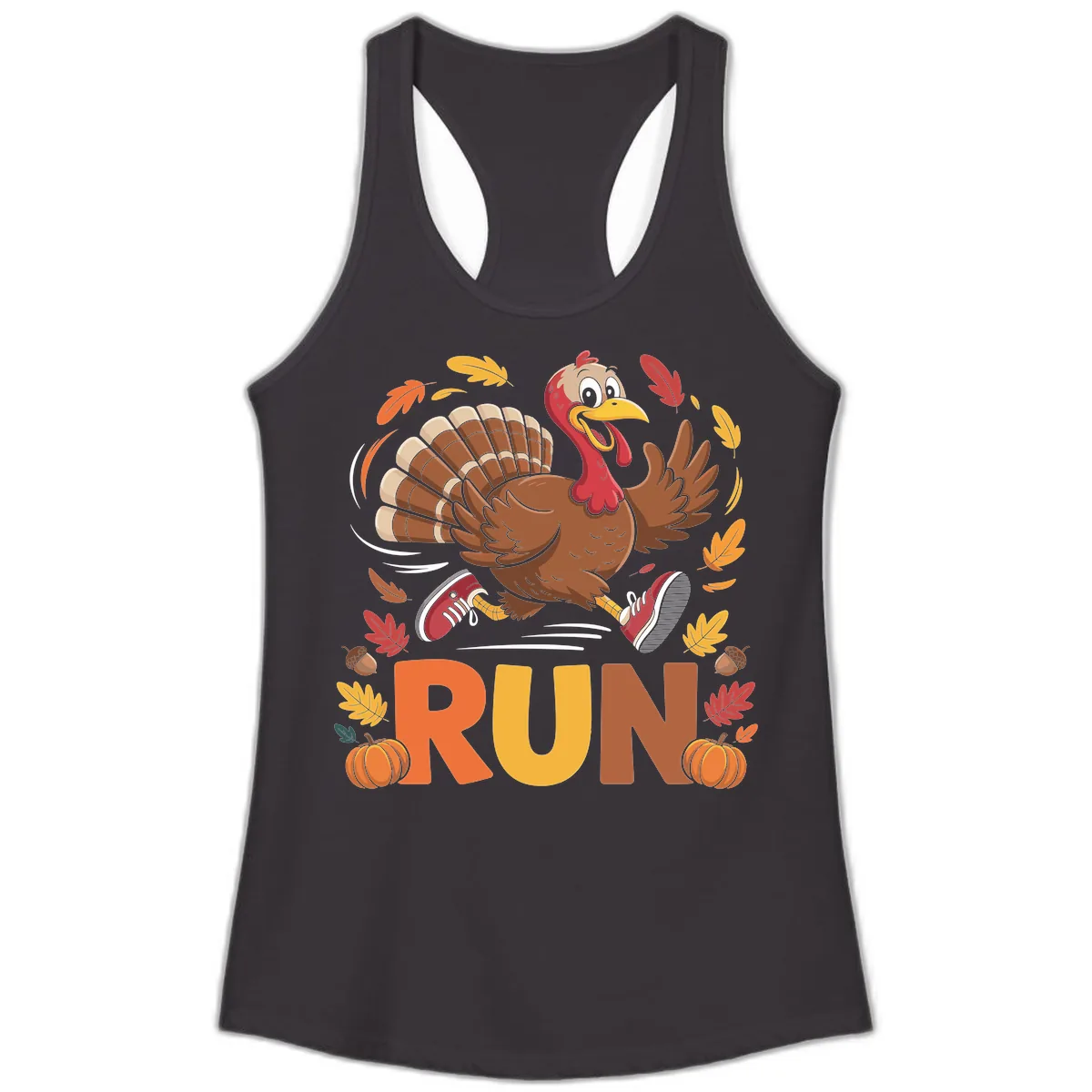 Running Turkey Trot 5k Ladies Tank in Black