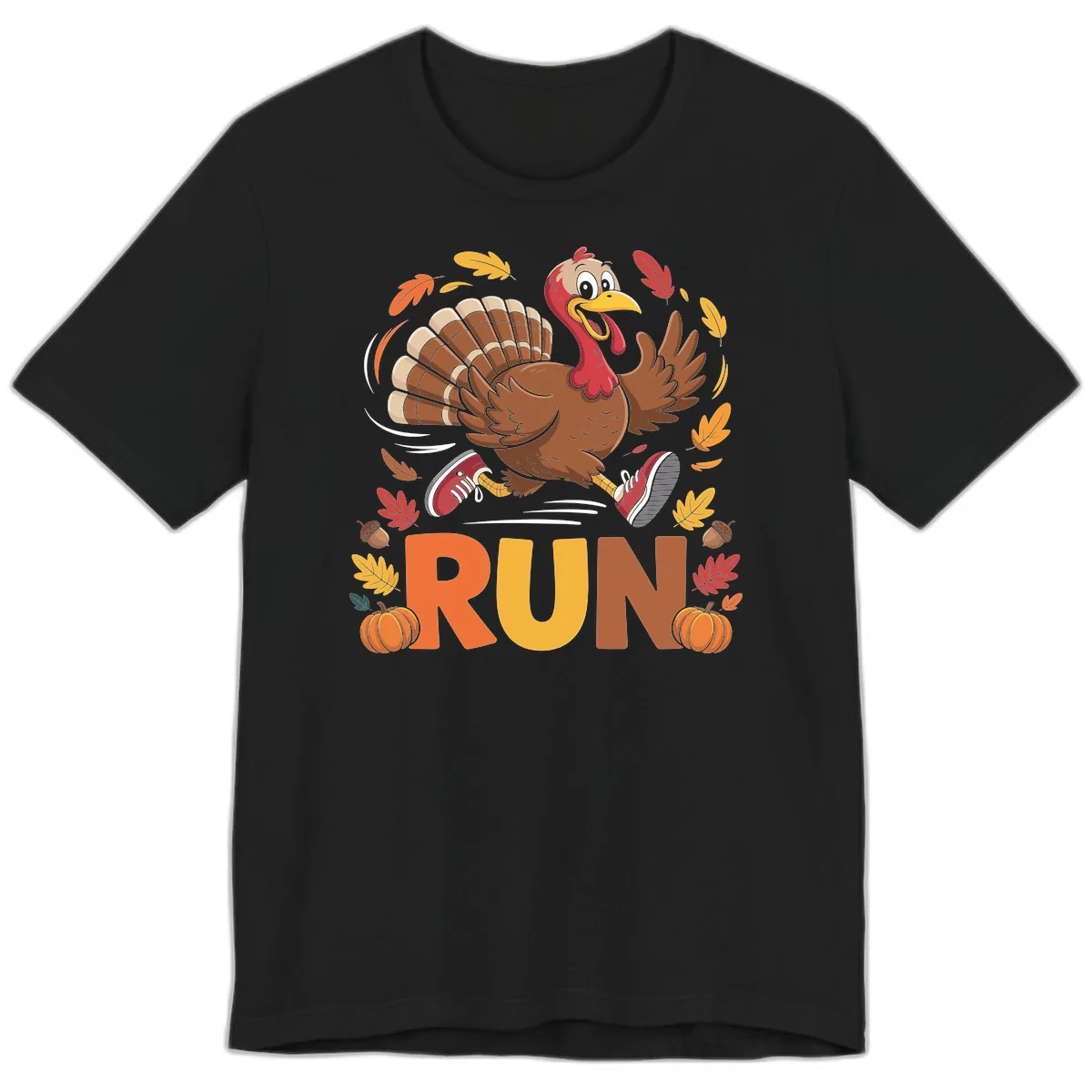 Running Turkey Trot 5k Premium T-Shirt in Black