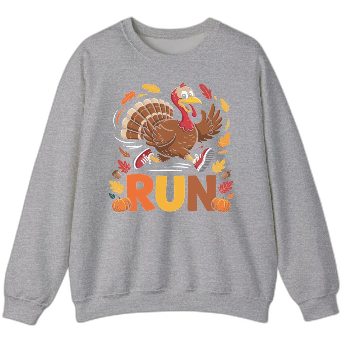 Running Turkey Trot 5k Sweatshirt in Sport Grey
