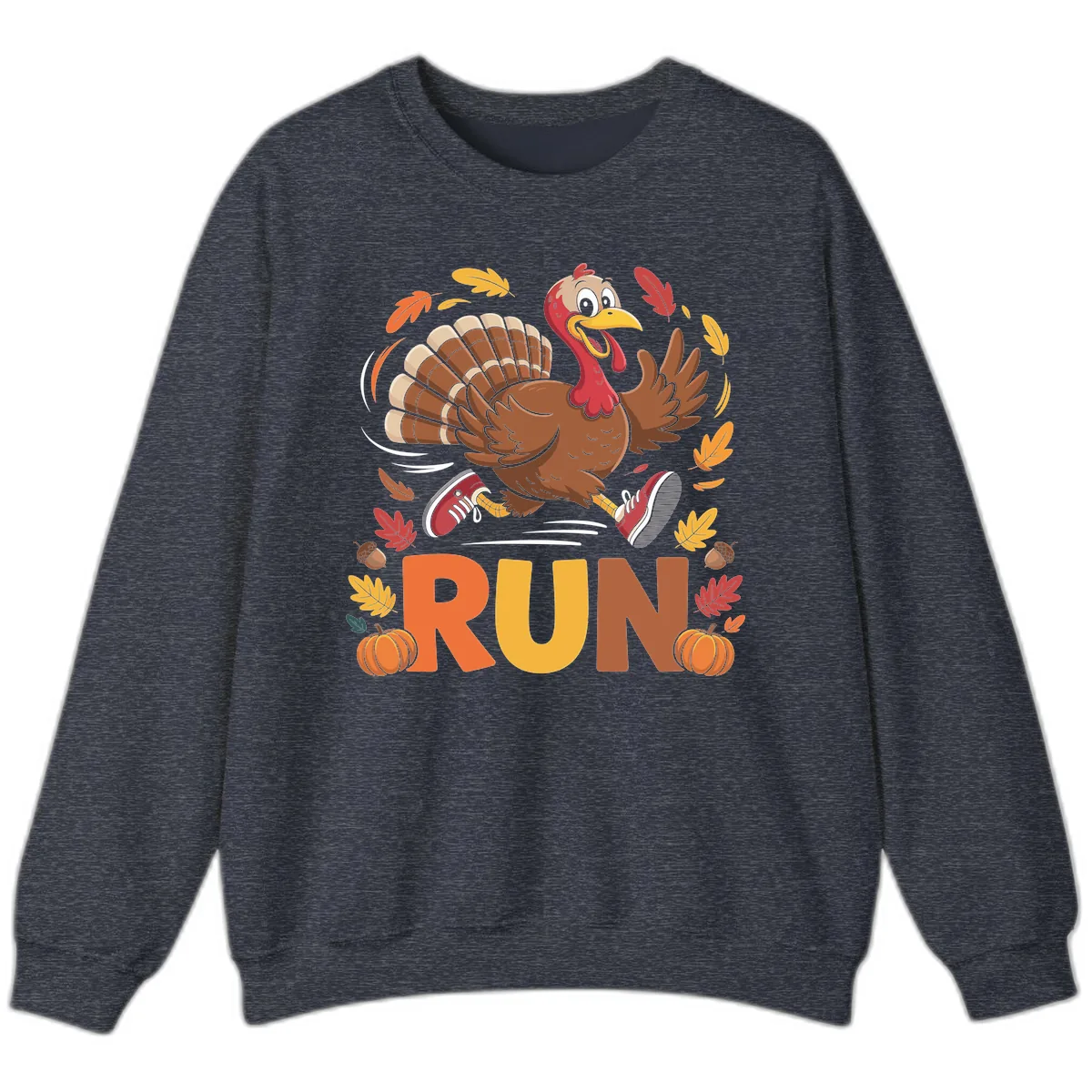 Running Turkey Trot 5k Sweatshirt in Heather Sport Dark Navy