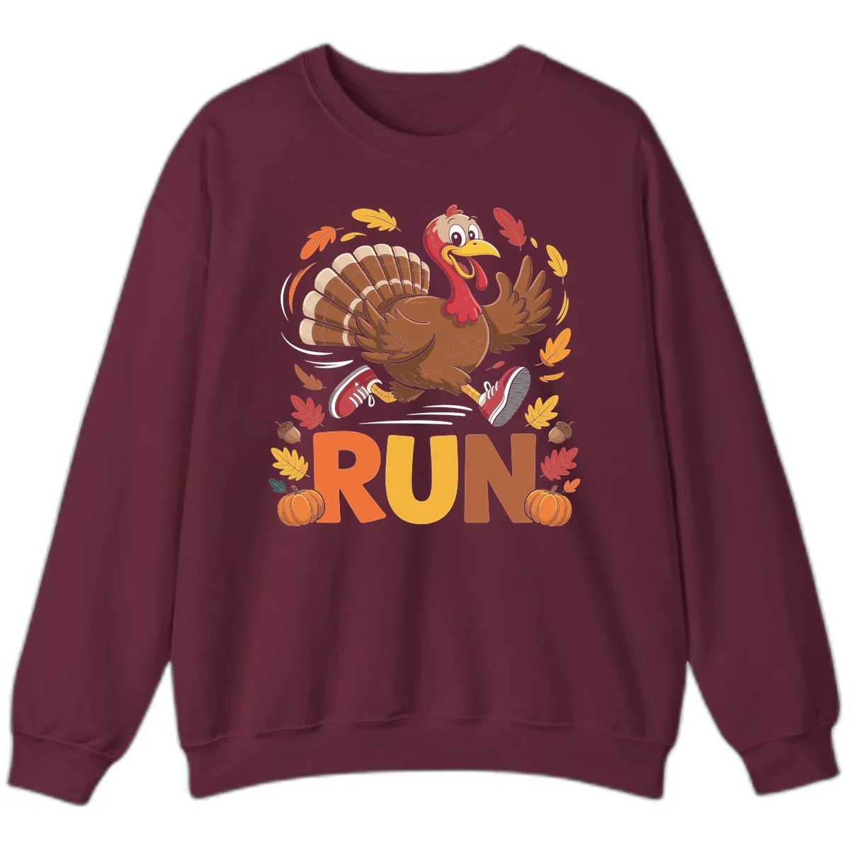 Running Turkey Trot 5k Sweatshirt in Maroon