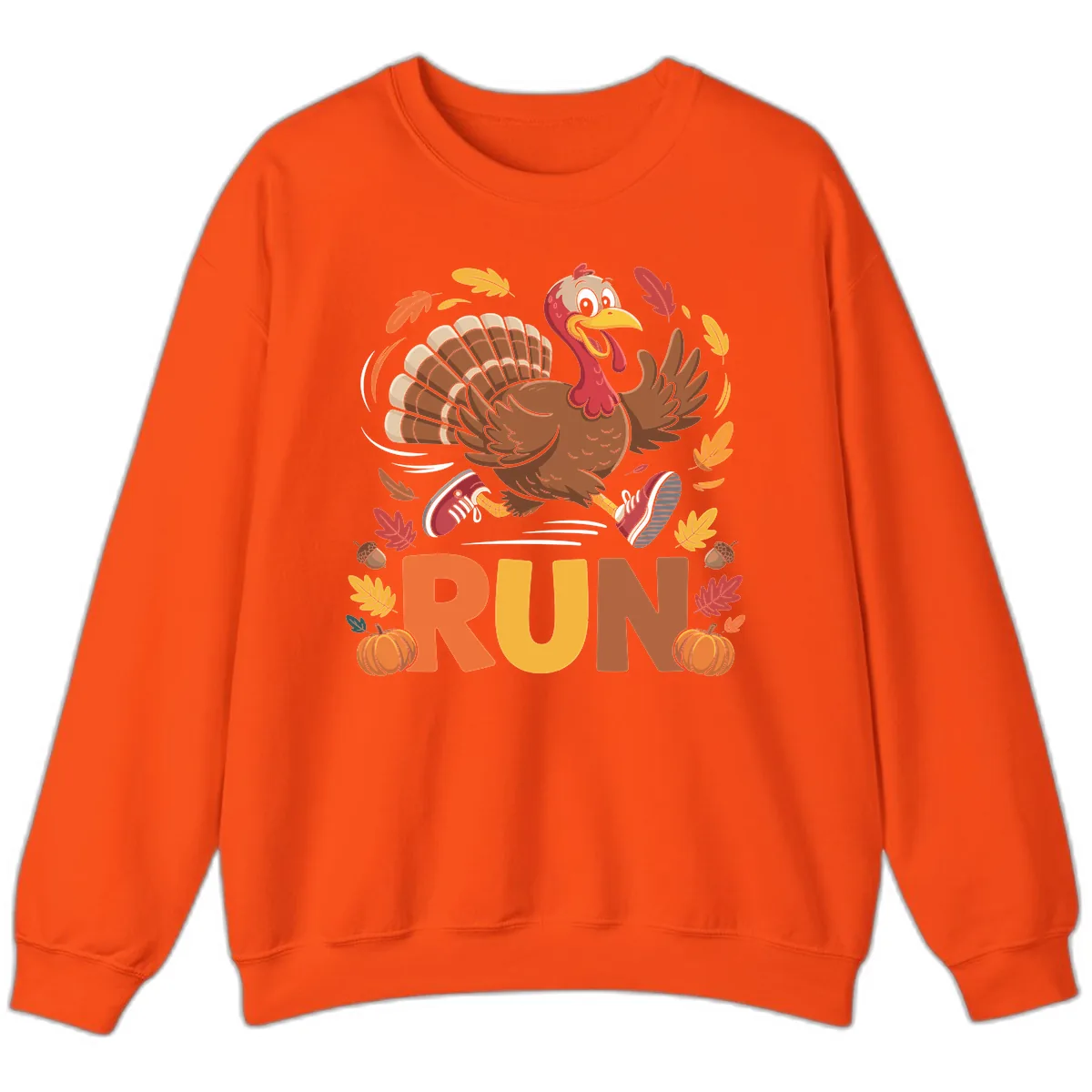 Running Turkey Trot 5k Sweatshirt in Orange