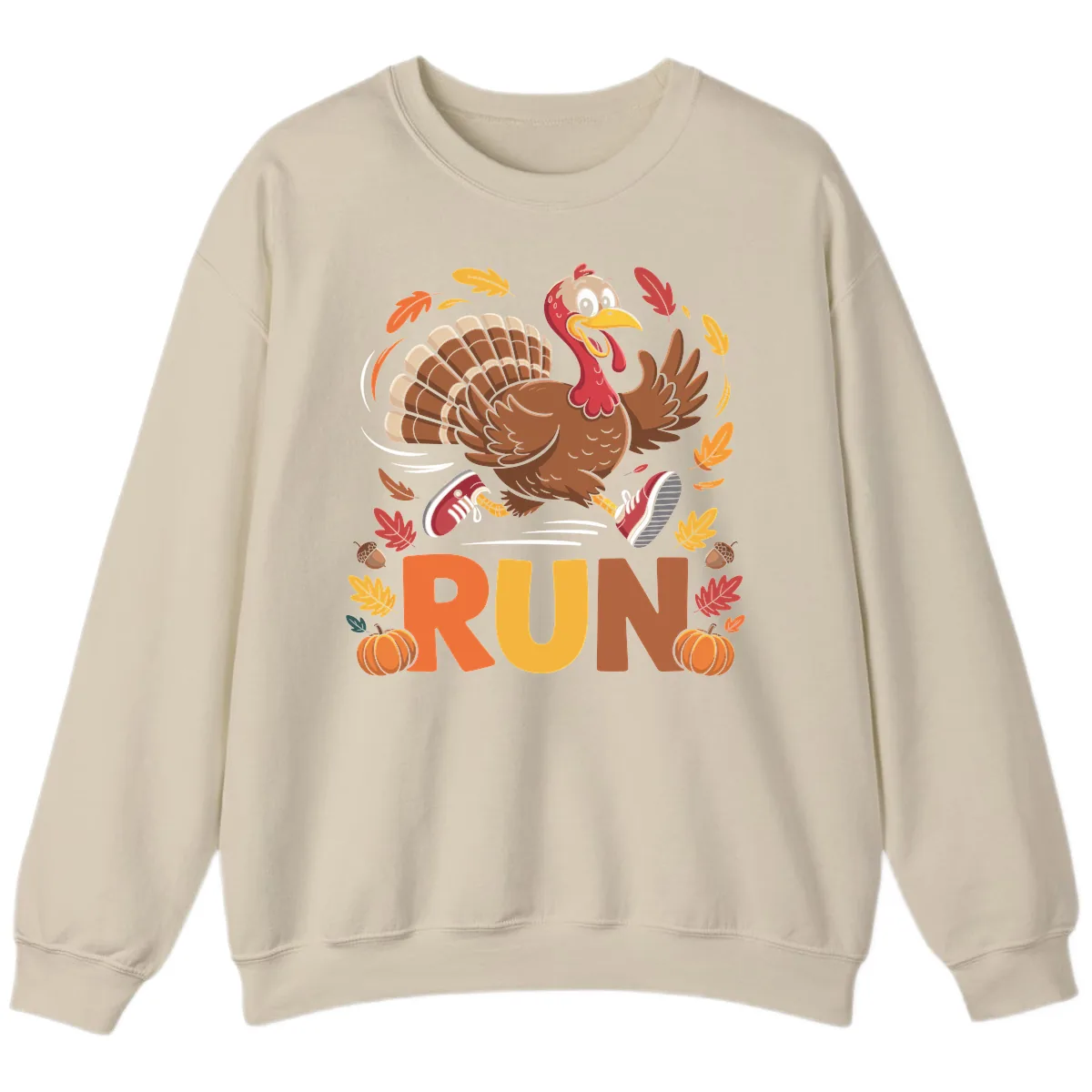 Running Turkey Trot 5k Sweatshirt in Sand