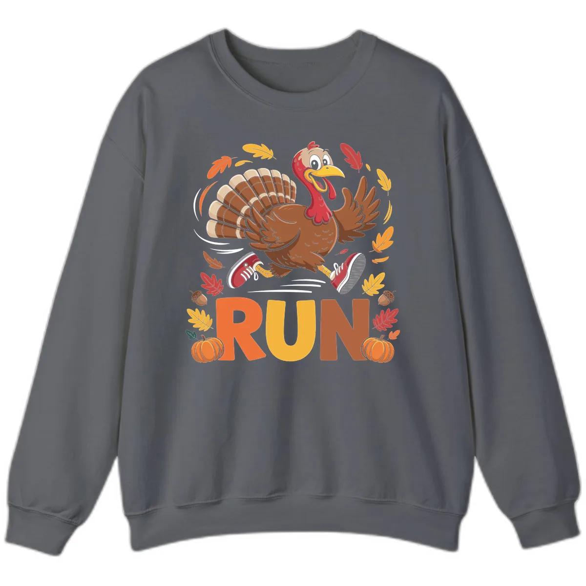 Running Turkey Trot 5k Sweatshirt in Charcoal
