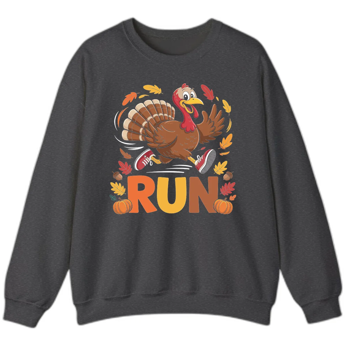 Running Turkey Trot 5k Sweatshirt in Dark Heather