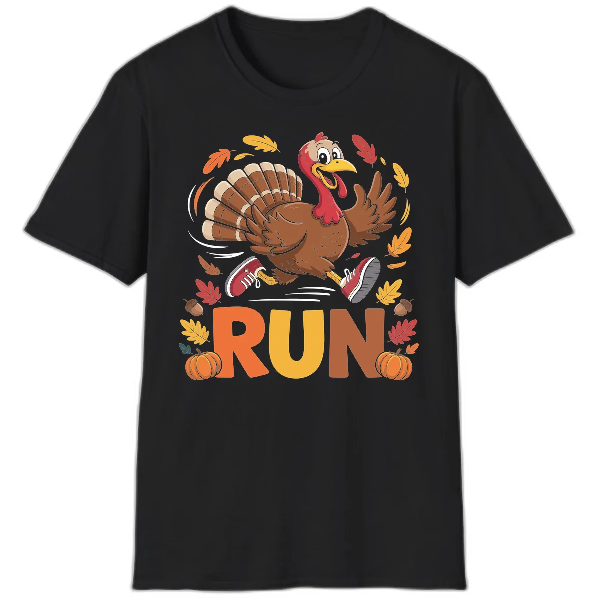 Running Turkey Trot 5k T-Shirt in Black