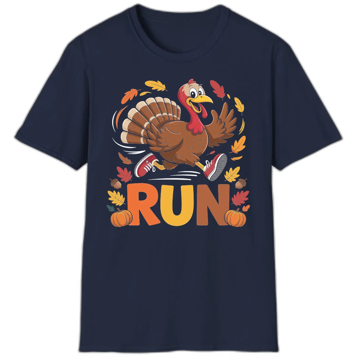 Running Turkey Trot 5k T-Shirt in Navy