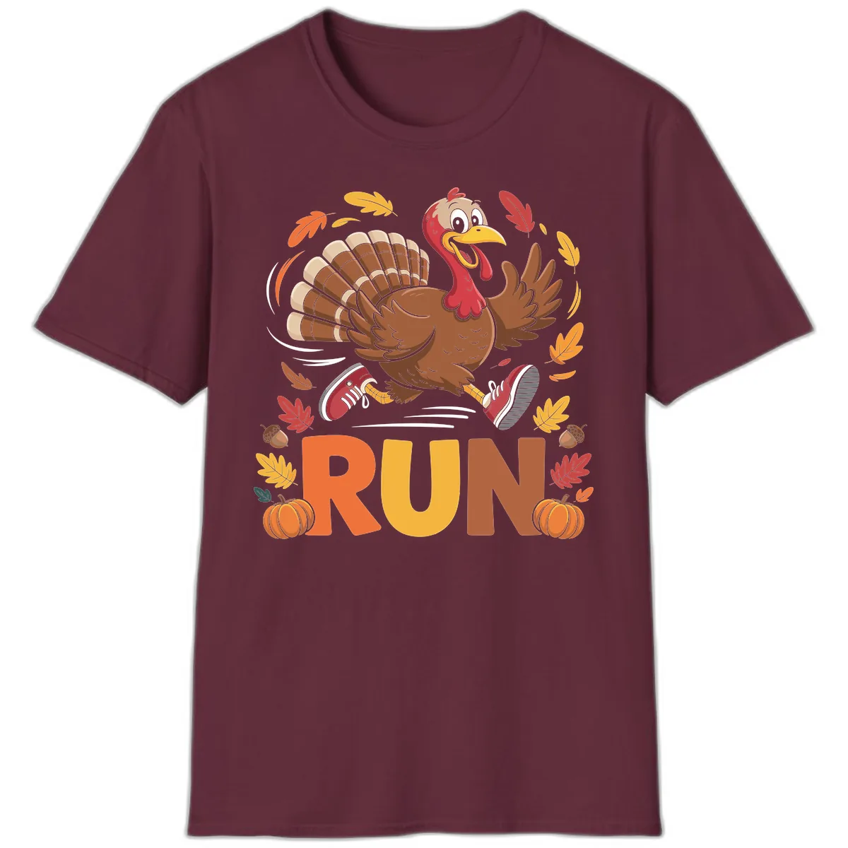 Running Turkey Trot 5k T-Shirt in Maroon