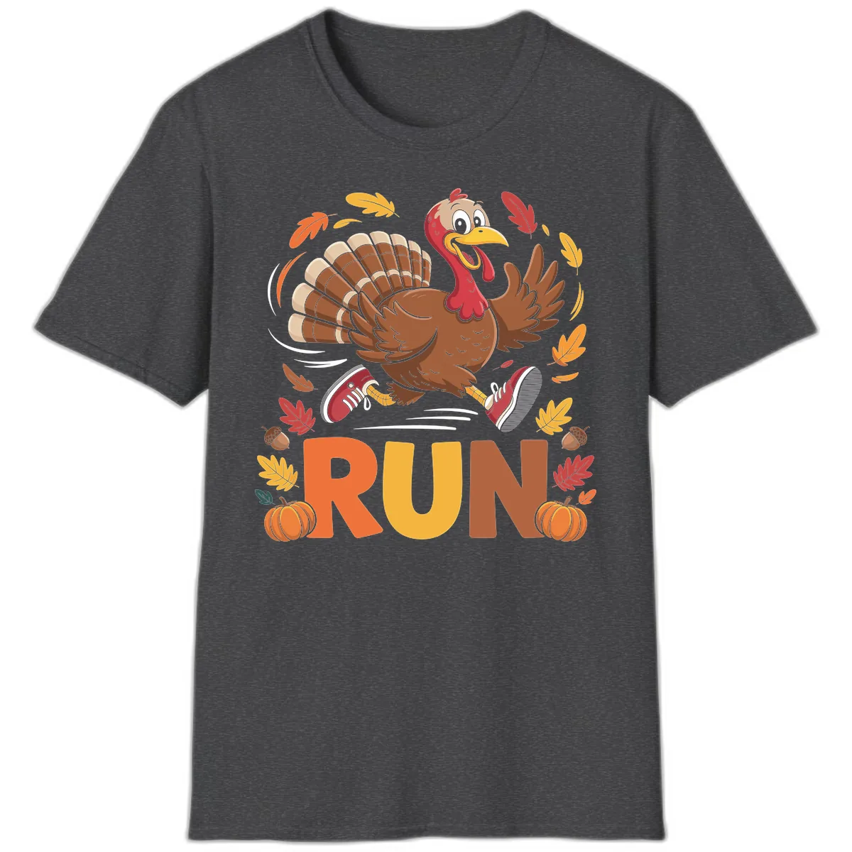 Running Turkey Trot 5k T-Shirt in Dark Heather