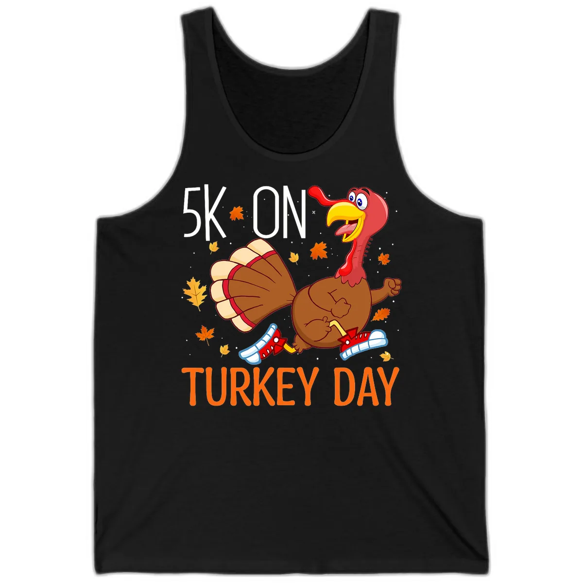 5k On Turkey Day Running Turkey Tank in Black