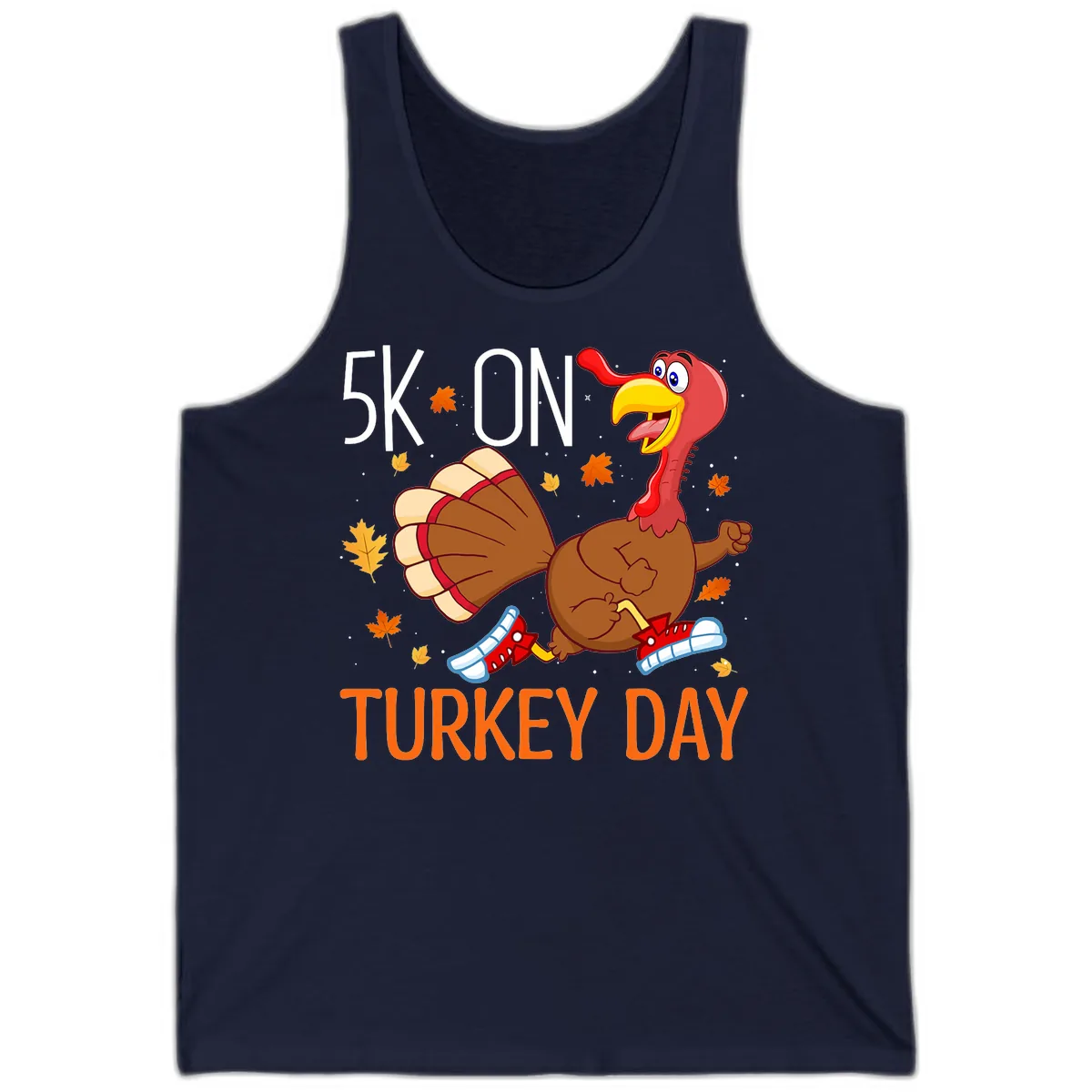 5k On Turkey Day Running Turkey Tank in Navy