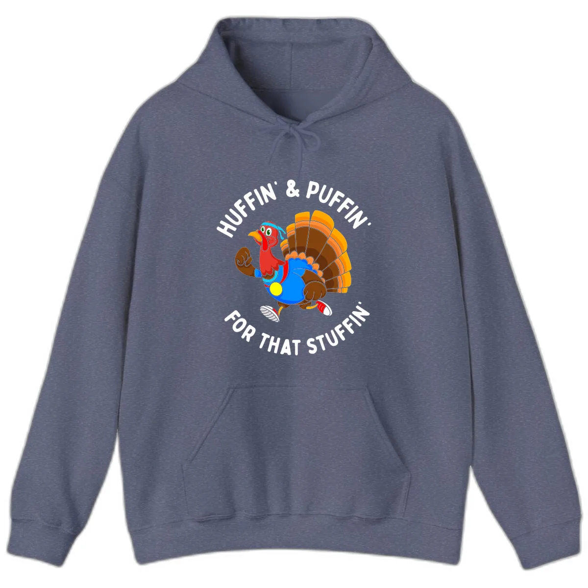 Huffin' & Puffin' For That Stuffin' Hoodie in Heather Navy