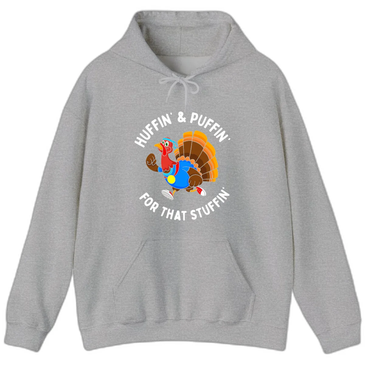 Huffin' & Puffin' For That Stuffin' Hoodie in Sport Grey