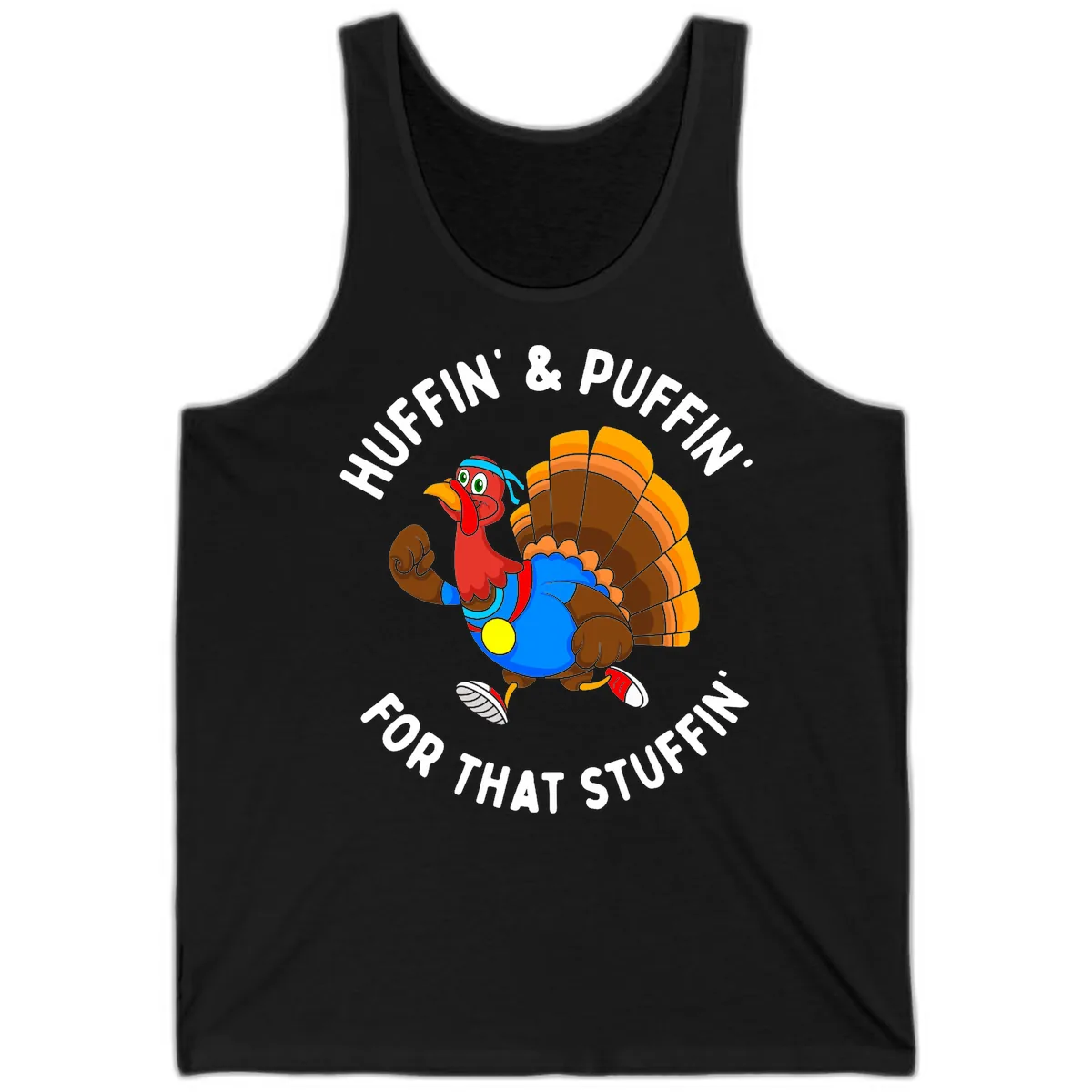 Huffin' & Puffin' For That Stuffin' Tank in Black