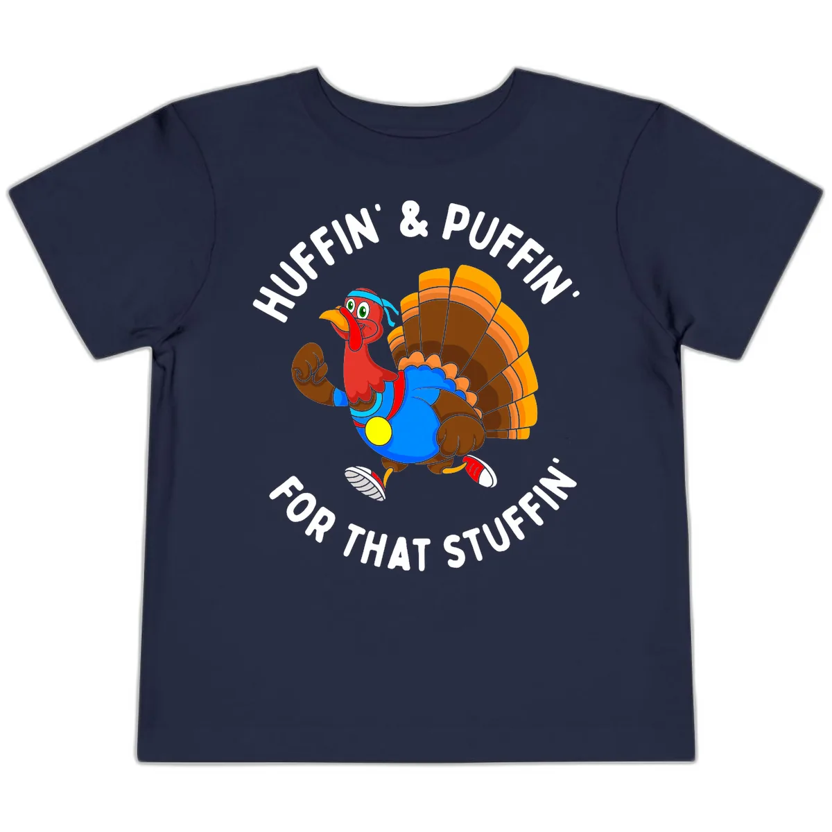 Huffin' & Puffin' For That Stuffin' Toddler T-Shirt in Navy