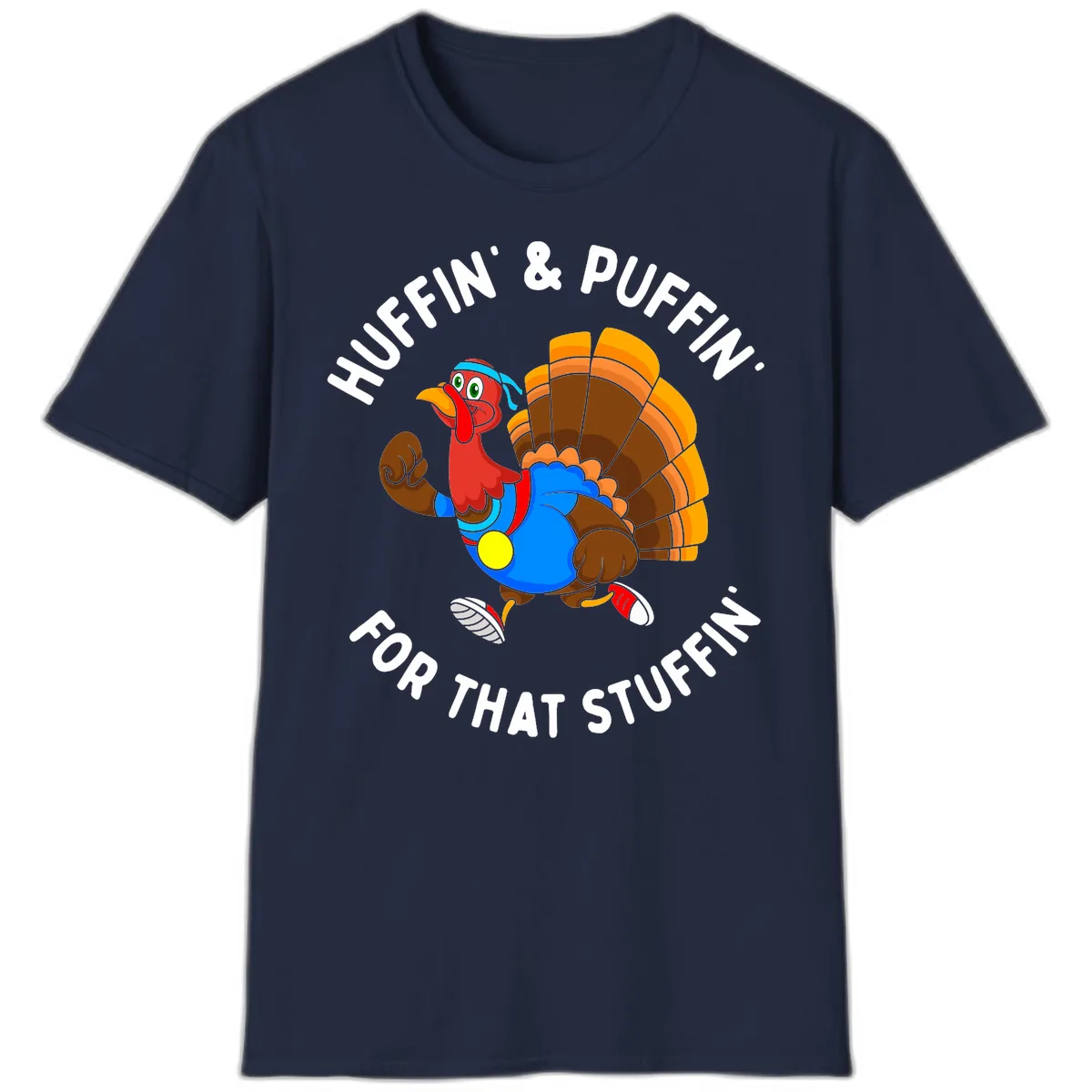 Huffin' & Puffin' For That Stuffin' T-Shirt in Navy