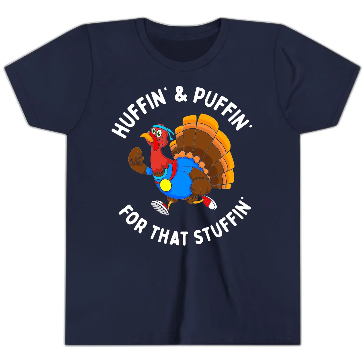 Huffin' & Puffin' For That Stuffin' Youth T-Shirt in Navy