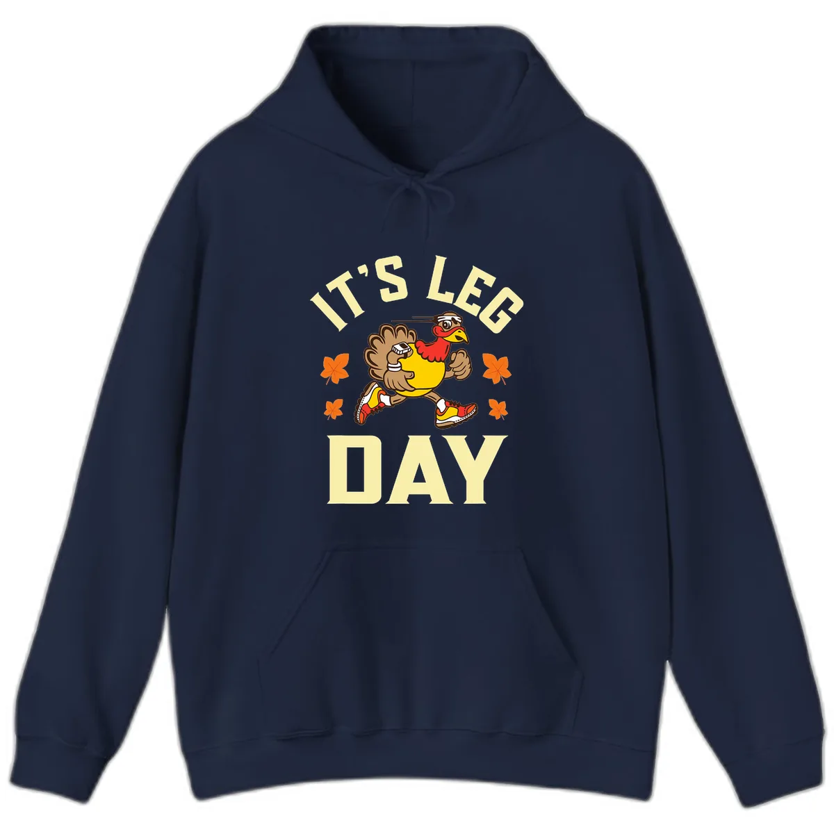It's Leg Day Turkey Trot Hoodie in Navy
