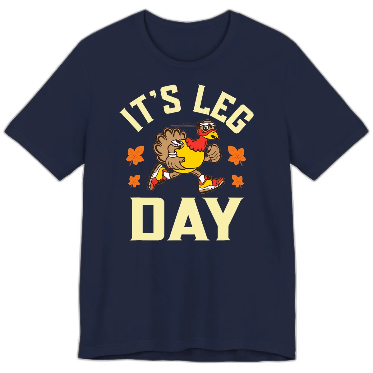 It's Leg Day Turkey Trot Premium T-Shirt in Navy