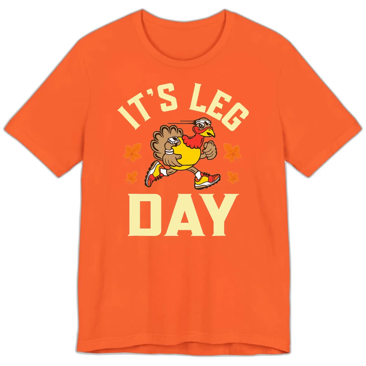 It's Leg Day Turkey Trot Premium T-Shirt in Orange
